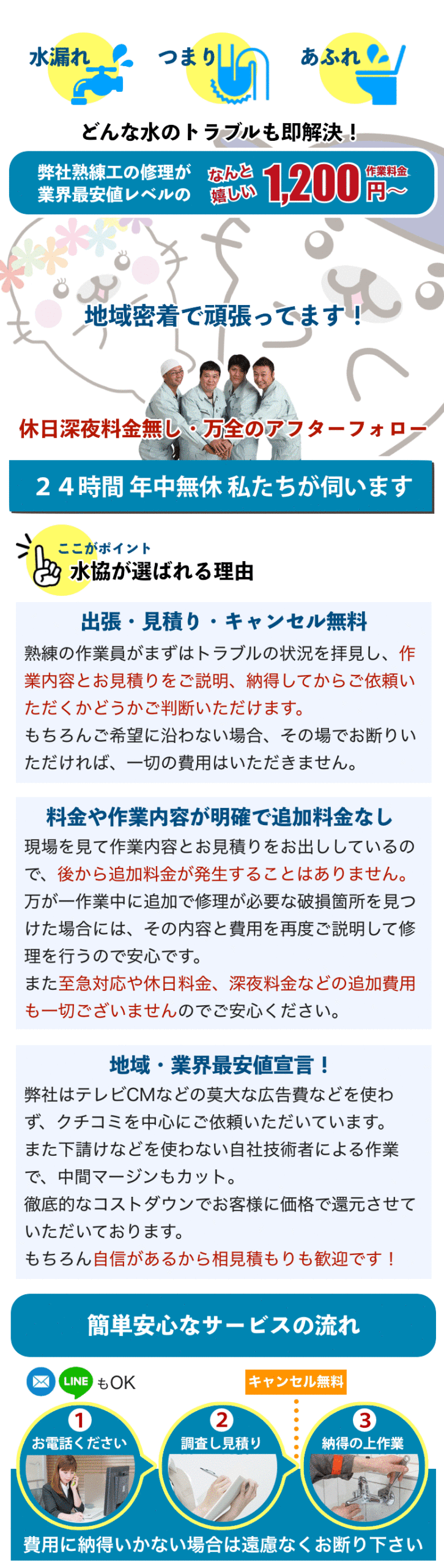 近くの水道屋水漏れ修理業者 岐阜県